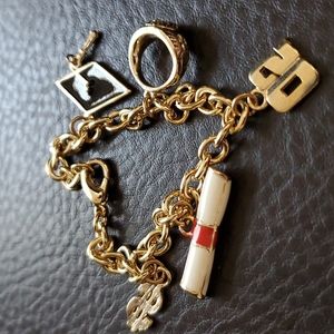 Graduation themed charm bracelet